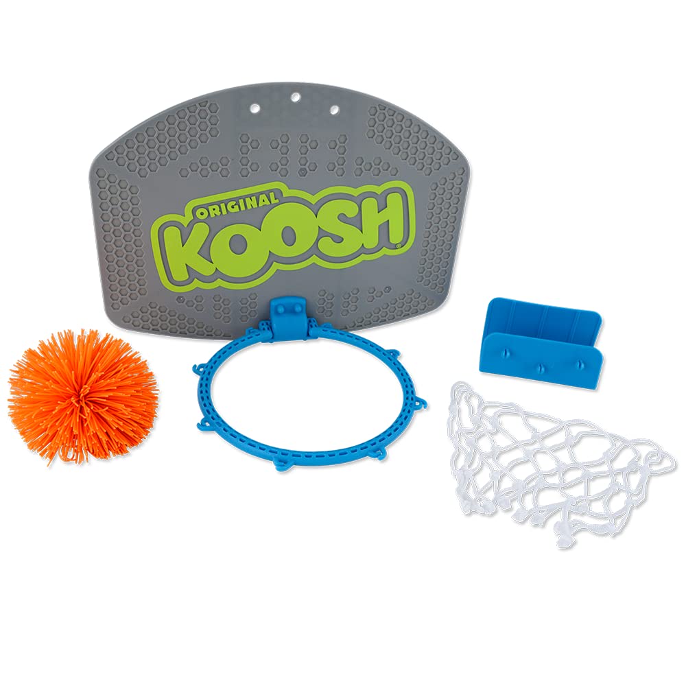 Koosh Hoops -- Basketball Game for The Ball That's Easy to Catch and Hard to Put Down -- Fidget Toy -- Ages 6+, Multi