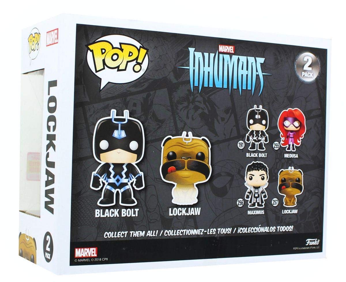 Funko San Diego Comic-Con 2018 Pop! Marvel Teleporting Lockjaw & Black Bolt Vinyl Figure Two Pack