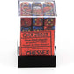 Chessex DND Dice Set D&D Dice-12mm Gemini Blue, Red, and Gold Plastic Polyhedral Dice Set- for Dungeons and Dragons Dice Includes 36 Dice - D6