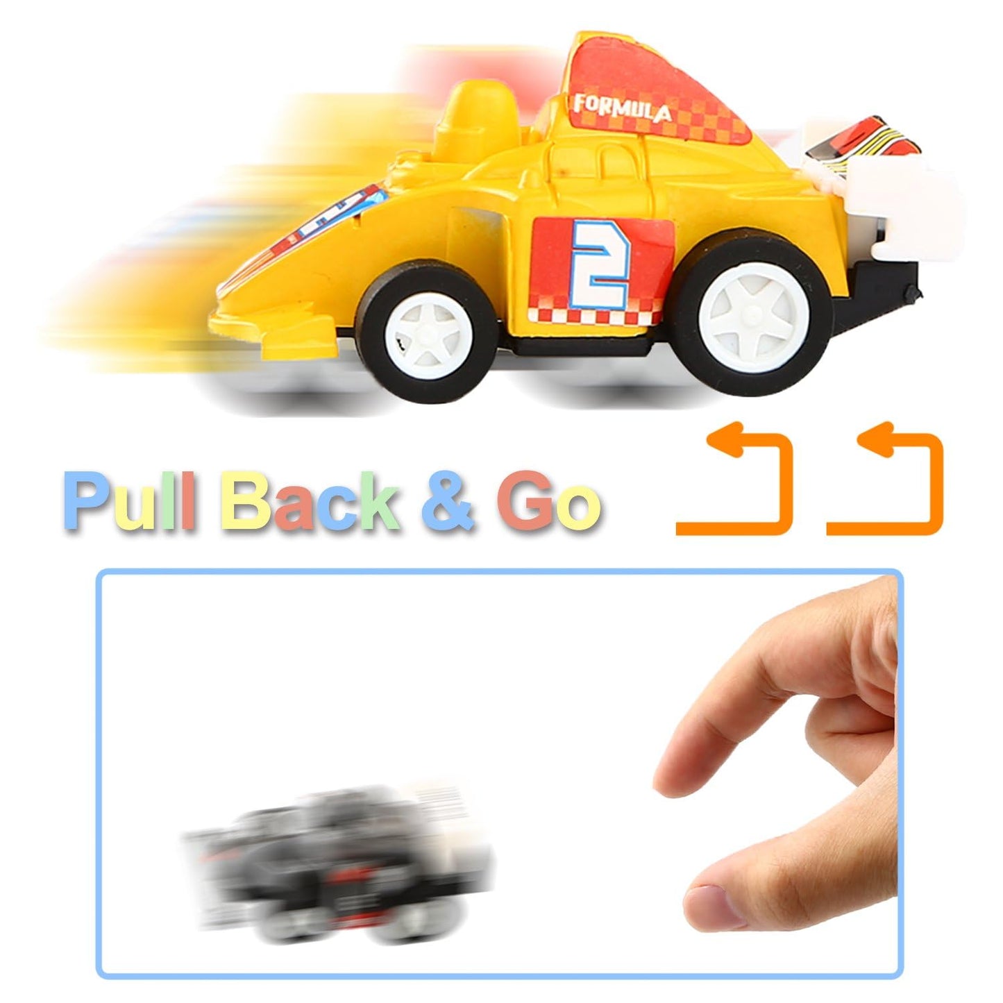 Yeonha Toys Pull Back Vehicles, 12 Pack Mini Assorted Construction Vehicles and Race Car Toy for Kids and Toddlers
