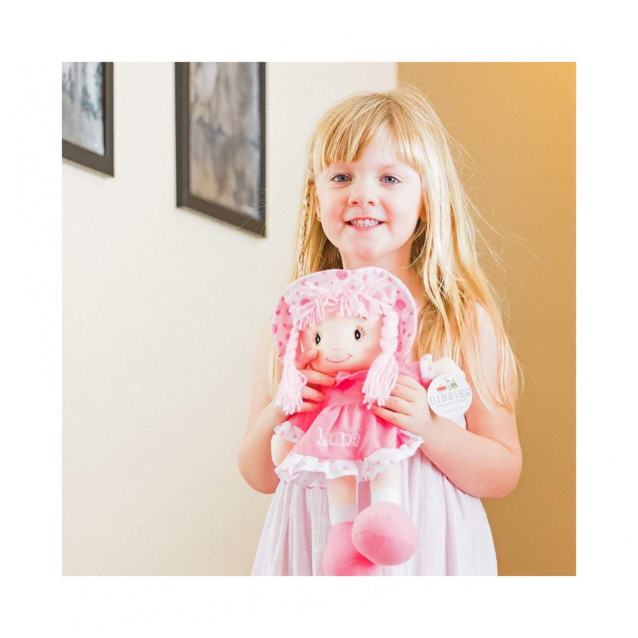 DIBSIES Personalized Sweetheart Cuddle Doll - 14 Inch (Red)