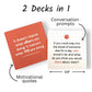 Conversation Cards for Teens - Motivational & Affirmation Quote Deck with Journal Prompts, Double-Sided with Display Stand | Therapy & Classroom