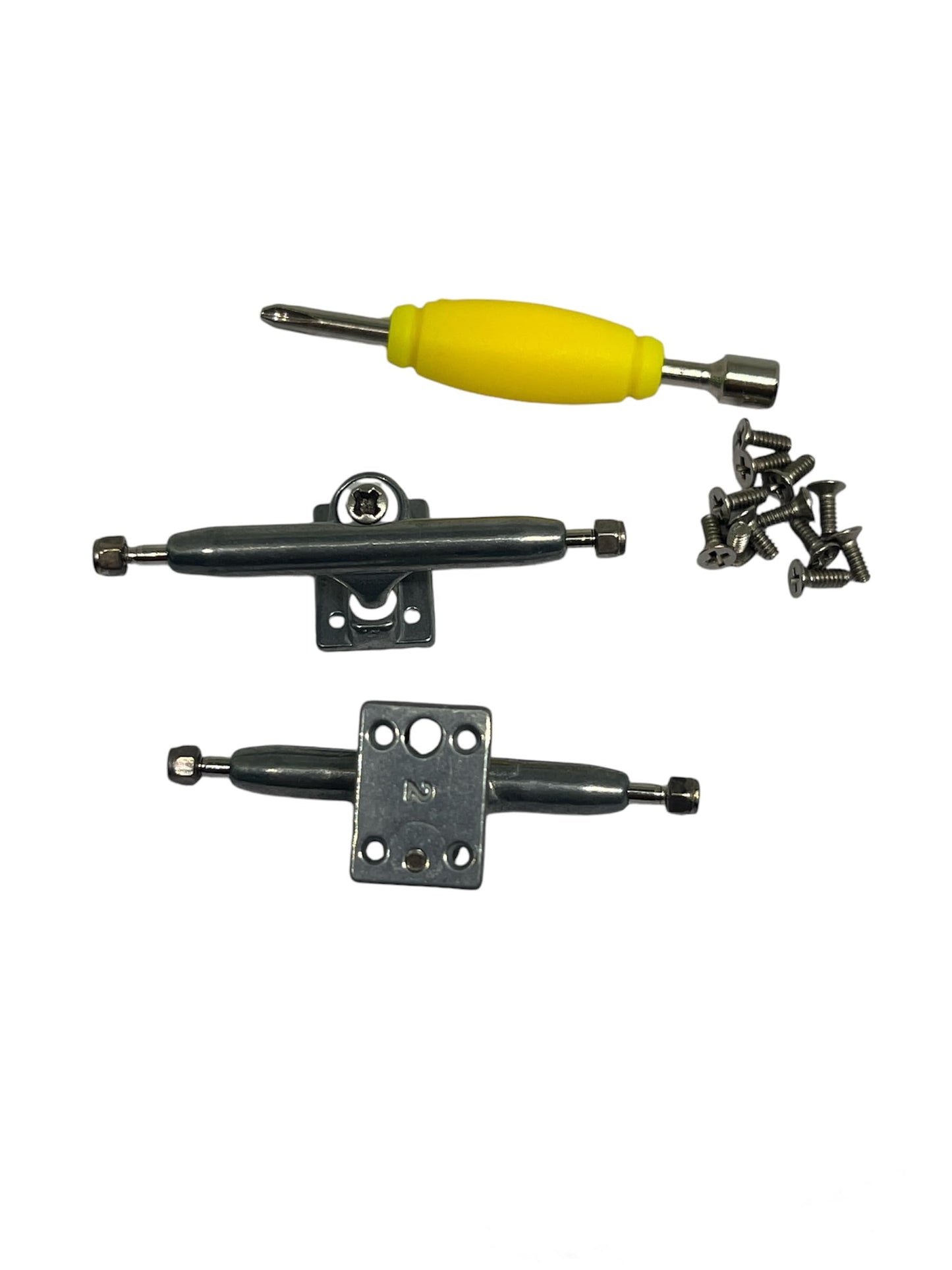 LEEFAI Pro Fingerboard Trucks 29/32/34/36mm G4 -Raw Metal Color-Inverted Kingpin with Hardware (29mm)