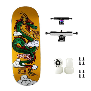 SOLDIER BAR Pro Fingerboard Complete (5-Layer Handmade Maple Deck+ ARK i (34.5mm) Truck+Pro ICS Wheels) (Fortune Loong)