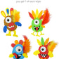4E's Novelty Monster Turkey Crafts for Kids (Makes 4) Foam Magnet Craft Kit, Thanksgiving Crafts for Kids 4-8, 3-12, Fun Activities for Kids