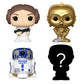Funko Bitty POP! Star Wars - Leia, 4-Pack - Princess Leia, R2-D2, C-3PO and A Surprise Mystery Mini Figure - 0.9 Inch (2.2 Cm) Collectable - Stackable