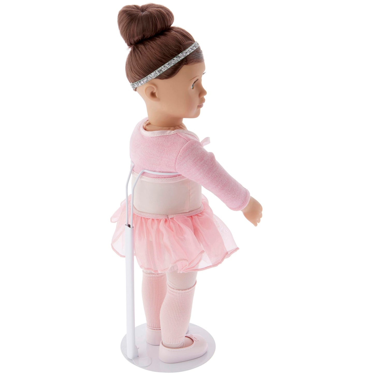 Plymor DSP-90W White Adjustable Doll Stand, fits 15, 16, 17, 18, 19, 20, and 21 inch Dolls, Waist is 3" - 4" wide, 8" - 11" around, Pack of 6
