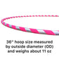 Beginner Dance Hula Hoop. Handmade in the USA (Pink)