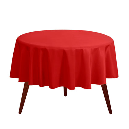 Gee Di Moda Round Tablecloth - 70 Inch Red Round Table Cloth for 24 to 48 Inch Round Tables - Heavy Duty Washable Fabric - for Buffet Table, Holiday