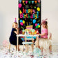 GYA Colorful Kids Birthday Party Door Banner Children Newborn Baby Shower Happy Birthday Background Balloons Candy Bar Gifts Backdrops Kids