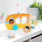 Melissa & Doug GO Tots Wooden Roll & Ride Bus with 3 Disks School Bus Toys for Babies and Toddlers - FSC-Certified Materials