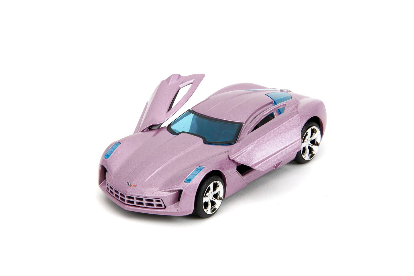 Jada Pink Slips 1:32 W2 2009 Chevy Corvette Stingray Concept Die-Cast Car, Toys for Kids and Adults(Dusty Purple)