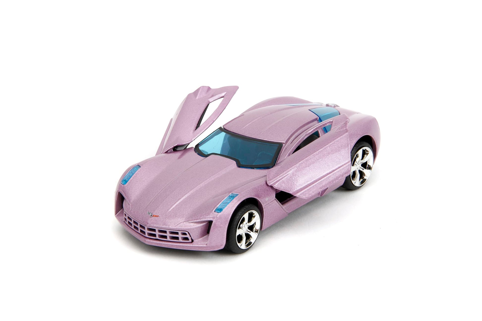 Jada Pink Slips 1:32 W2 2009 Chevy Corvette Stingray Concept Die-Cast Car, Toys for Kids and Adults(Dusty Purple)