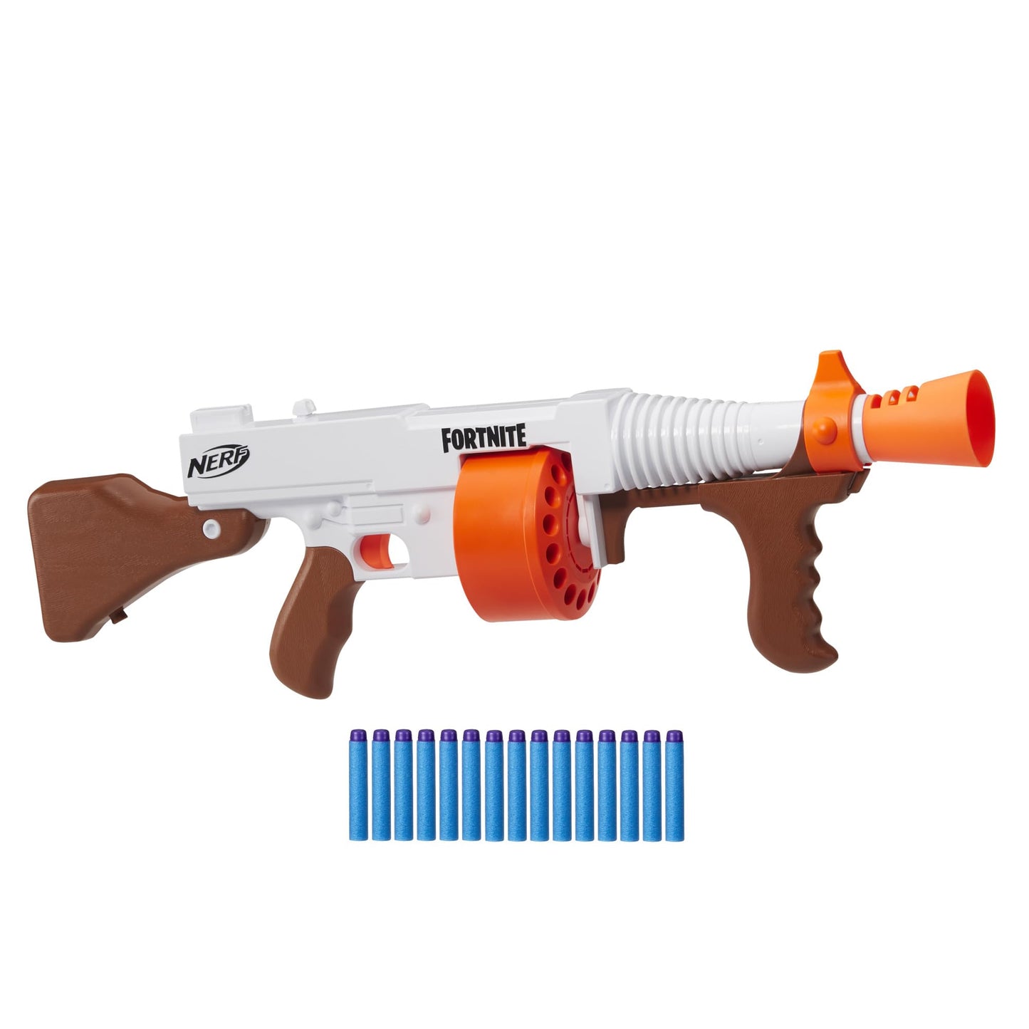 Nerf Fortnite DG Dart Blaster - 15-Dart Rotating Drum, Pump Action, 15 Official Nerf Darts