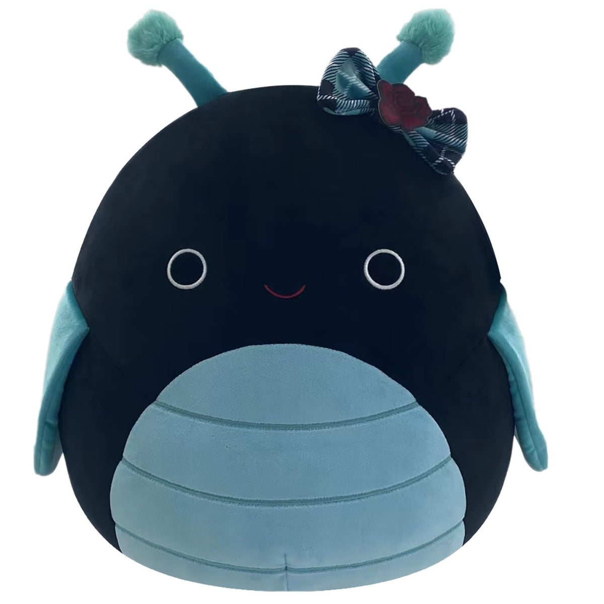 Squishmallows Original 14in Celie The Teal and Black Grasshopper with Bow - Official Jazwares Plush (Large)