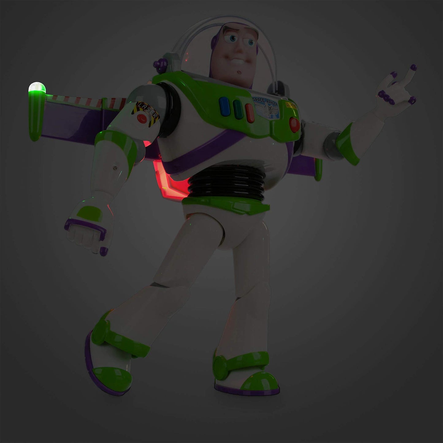 Disney Store Official Buzz Lightyear Interactive Talking Action Figure from Toy Story, Features 10+ English Phrases, Interacts with Other Figures and