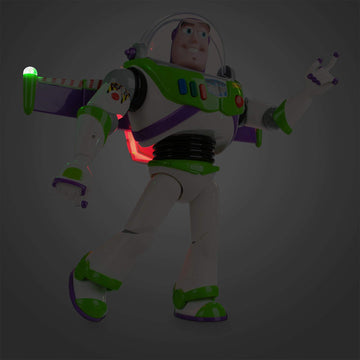 Disney Store Official Buzz Lightyear Interactive Talking Action Figure from Toy Story, Features 10+ English Phrases, Interacts with Other Figures and