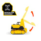 Basic Fun Tonka Mini Steel Classics Excavator - Steel Construction, Movable Grappling Basket, Riding Caterpillars, Classic Yellow Design - Perfect