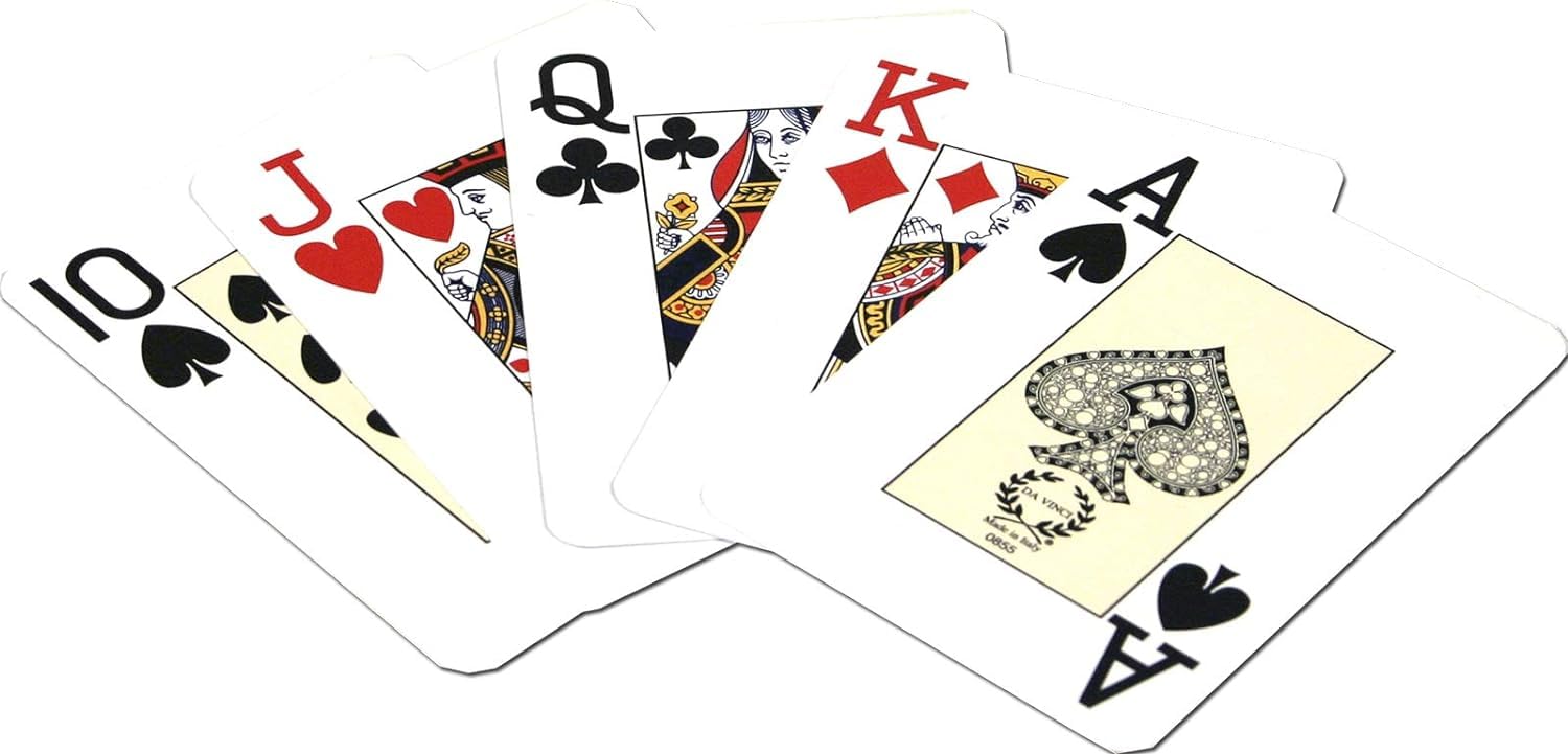 DA VINCI Palermo, Italian 100% Plastic Playing Cards, 2 Deck Set with Hard Shell Case and 2 Cut Cards (Poker Size Jumbo Index)