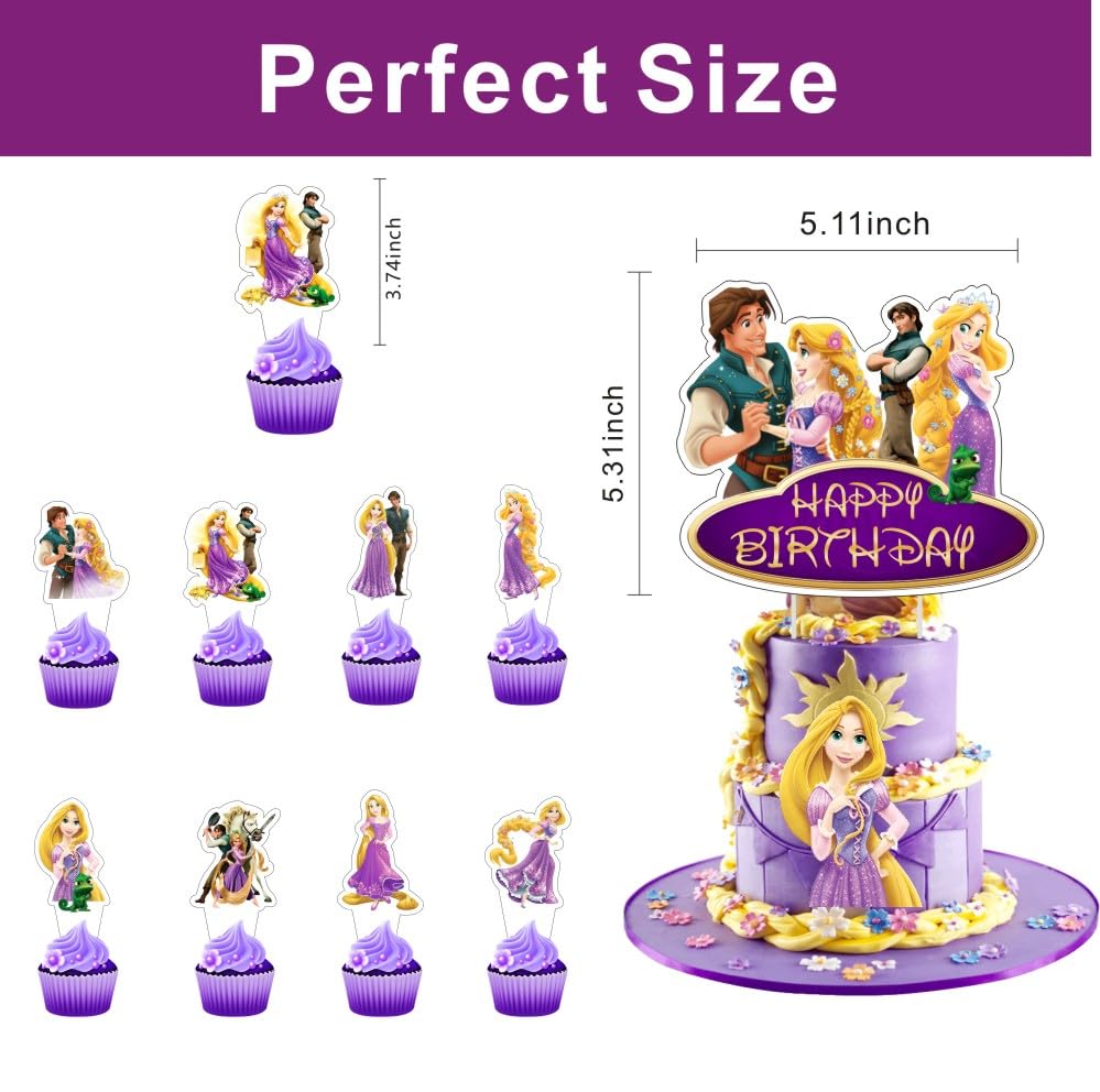 25Pcs Cake Decorations with 24pcs Cupcake Toppers 1pcs Cake Topper for Birthday Party Supplies