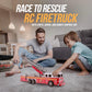 Remote Control Fire Truck - Premium Battery-Powered RC Fire Engine Toy with Flashing Lights, Realistic Sirens, Extendable Ladder - Perfect Toy Gift