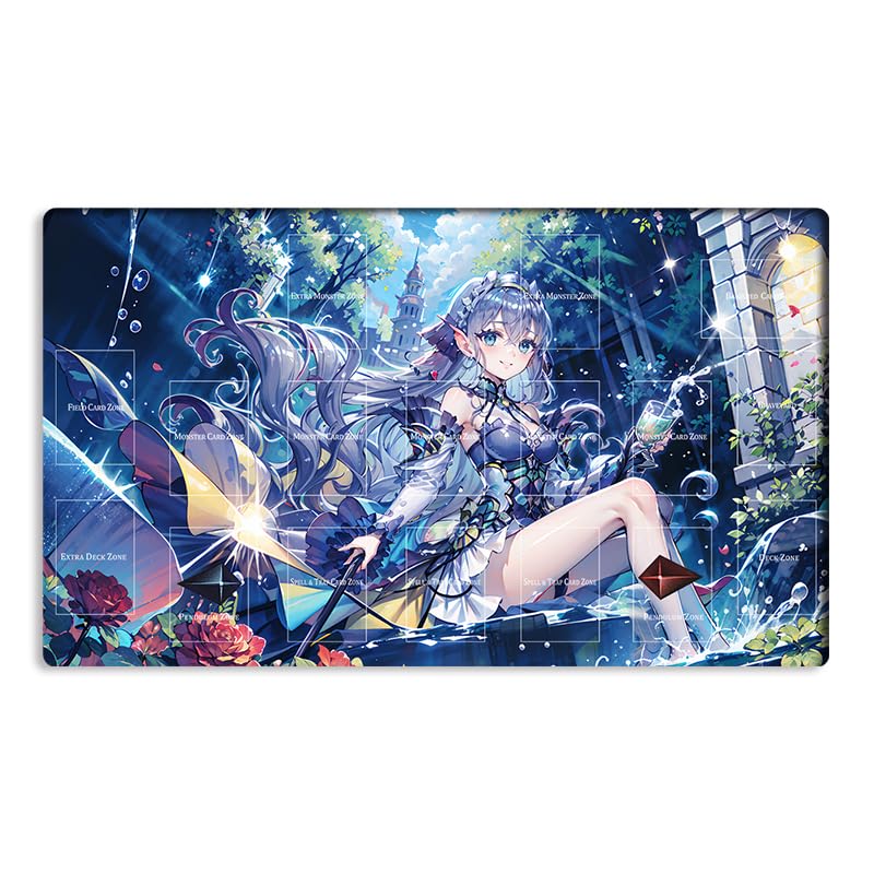 New Mlikemat Playmat Tearlaments Kitkallos TCG CCG OCG Trading Card Game Mat with Zones + Free Bag (ZD014-621-A)