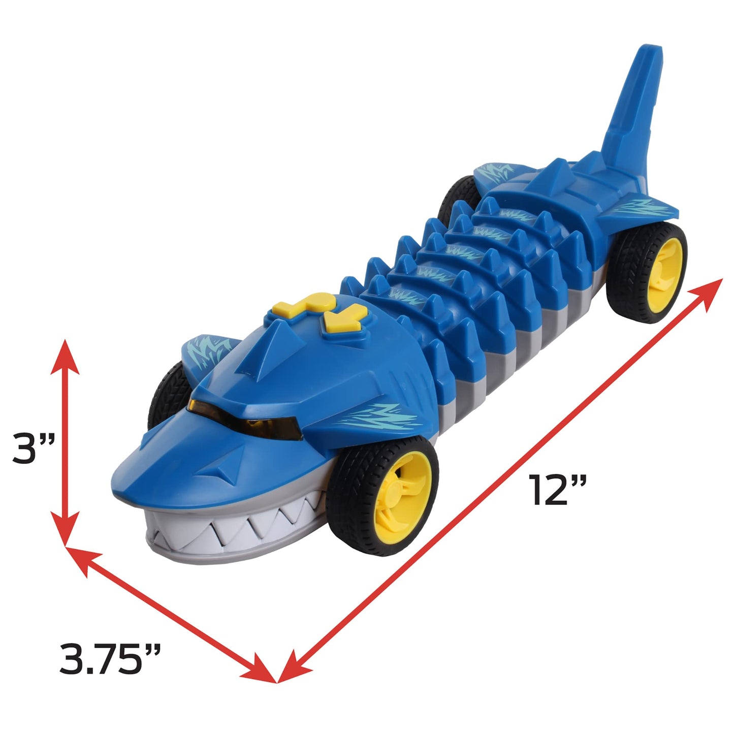NKOK Interactive Crawling Shark Toy - Moving Shark with Lights & Sound