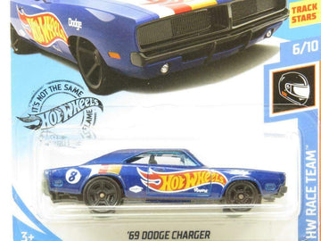 Hot Wheels 2019 Hw Race Team '69 Dodge Charger, 243/250 Blue