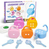 Meemazi 5 Sets Lock and Key Sensory Toy, Number Counting & Matching Math Games, Preschool Learning Activities, Educational Montessori Toddlers Toys
