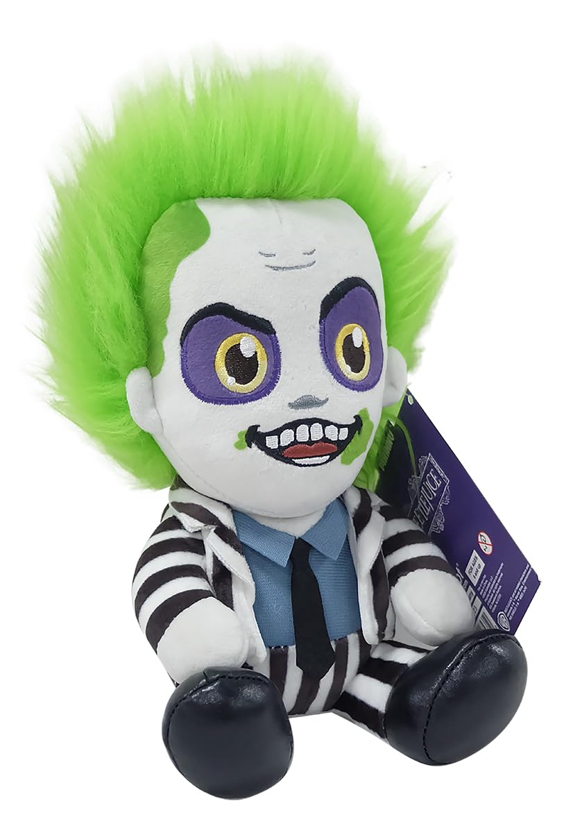 Beetlejuice Officially Licensed Movie Collectible Plush Stuffie - 7.5" Phunny Plush, Beetlejuice (1988) in Striped Outfit