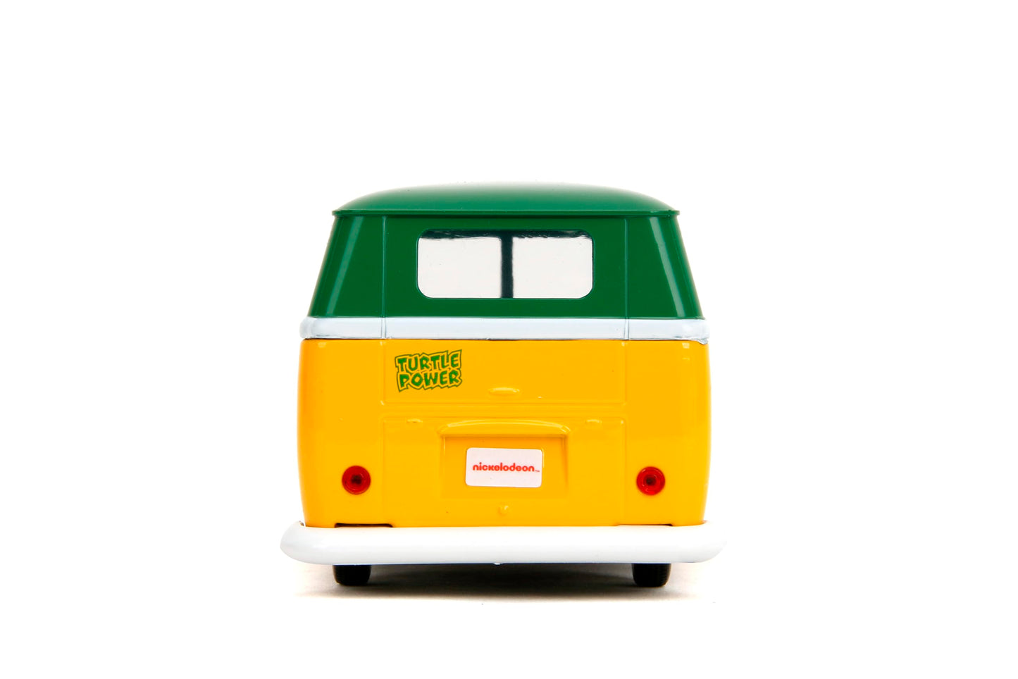 Jada Toys - Hollywood Rides TMNT 1961 VW Bus - Die-Cast Model Car - Opening Doors, Detailed Interior - 1:32 Scale Collectible - Age 8+, Green & Yellow