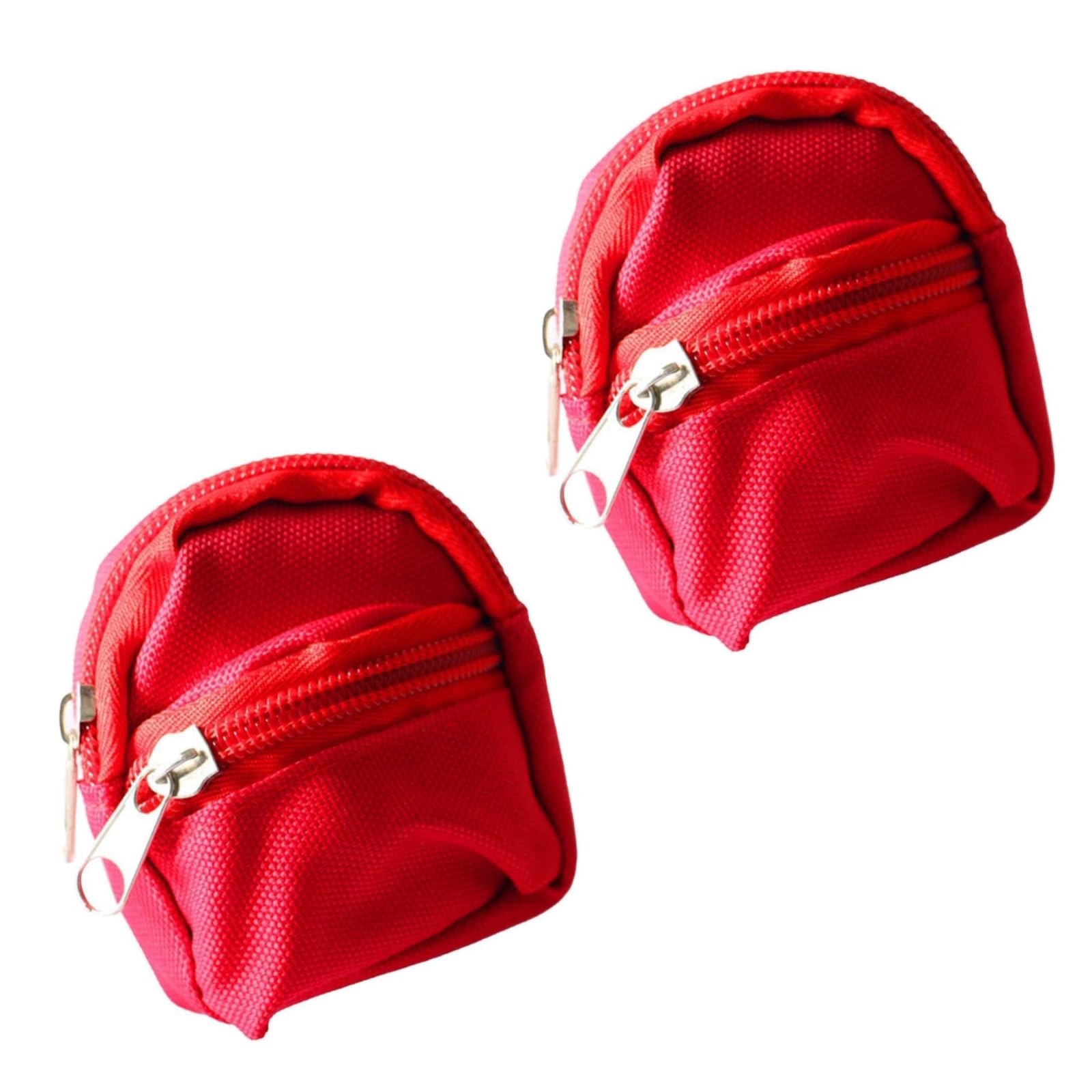 2Pcs Red Mini Doll Backpack School Bag Model Dollhouse School Accessory for 1/6 Scale Dollhouse Décor, Simulation Mini School Bag Model, Dollhouse