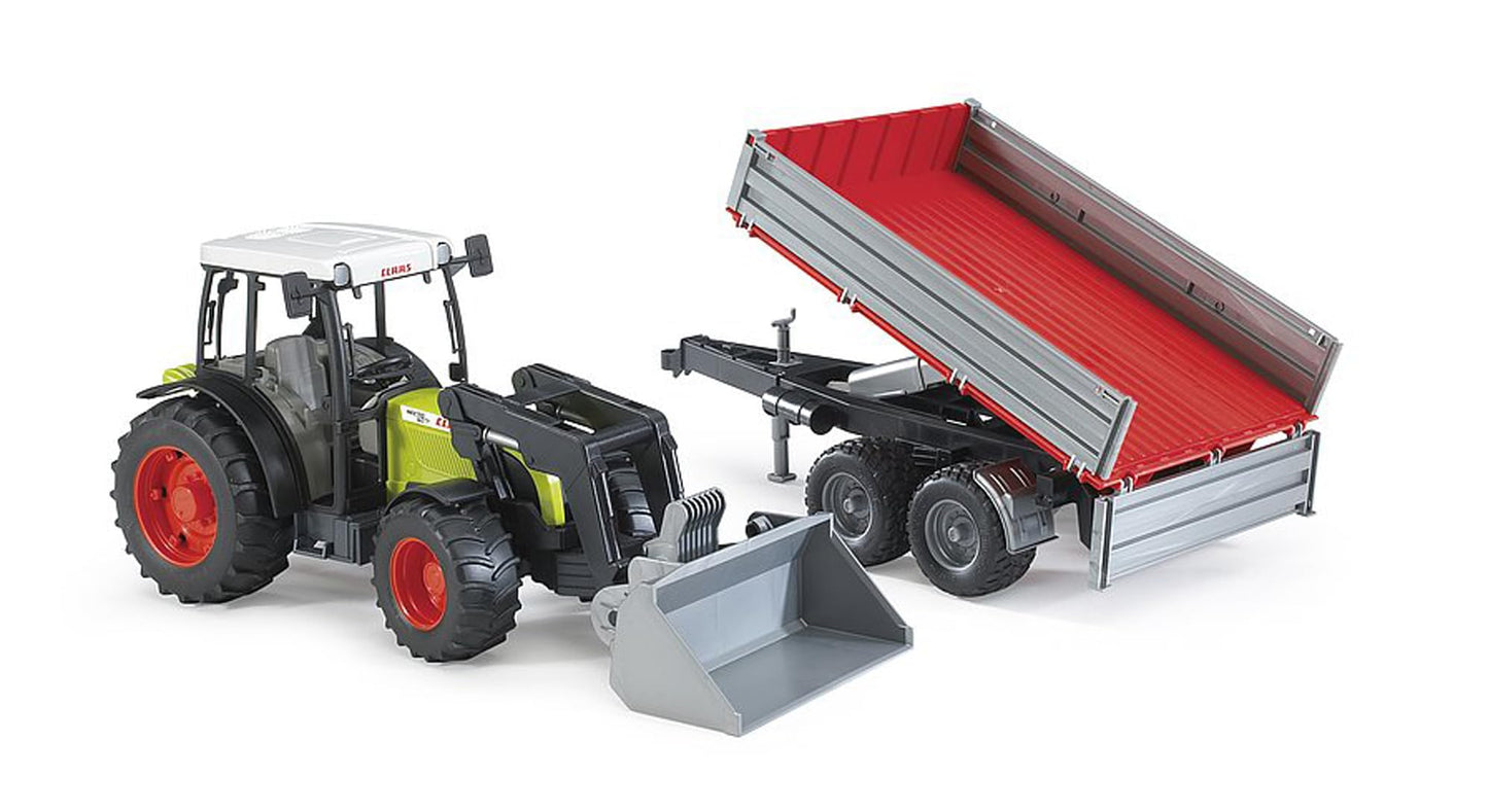 Bruder 02112 Claas Nectis 267 F with Front Loader & Tipping Trailer