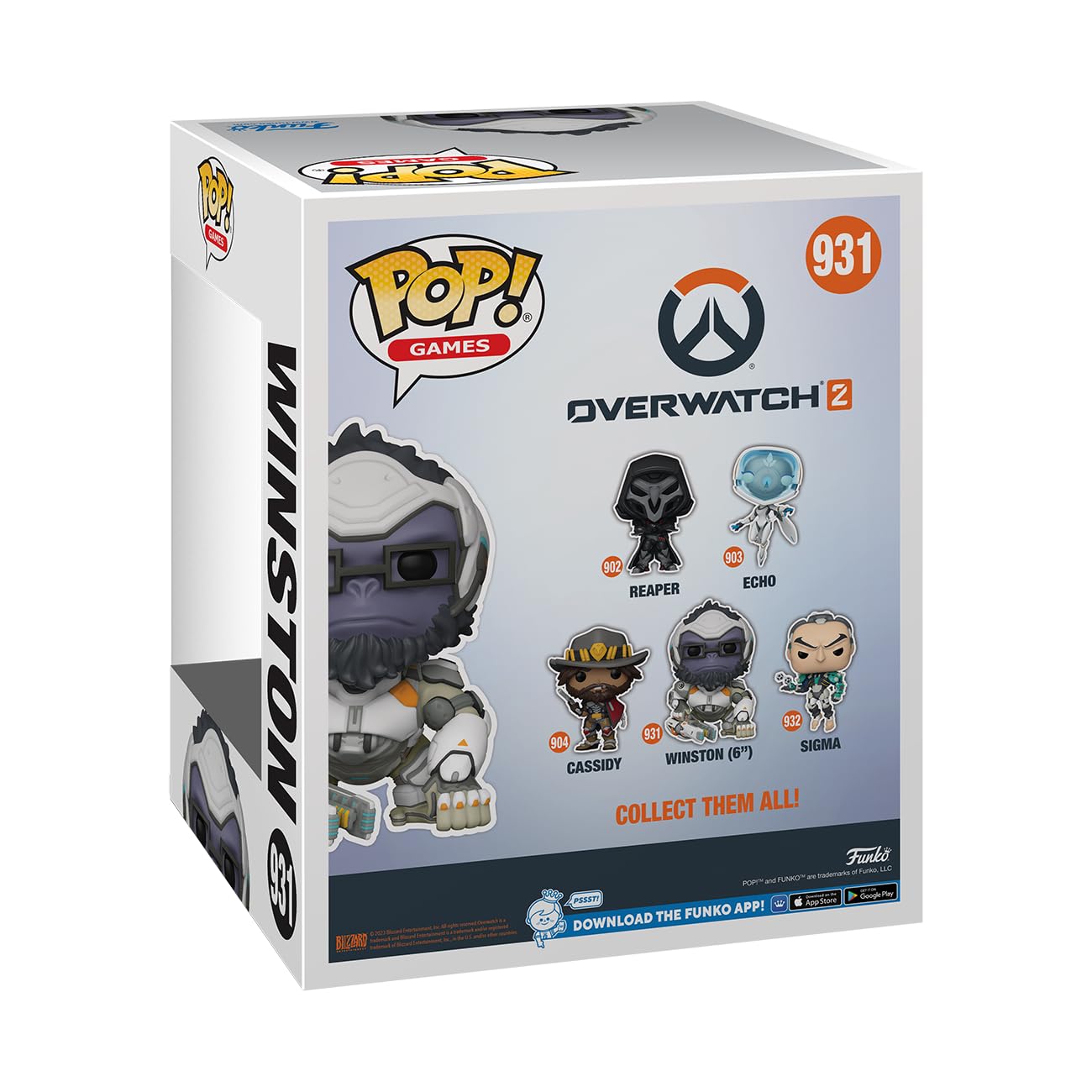 Funko POP! Super: Overwatch 2 - Winston - Overwatch - Collectable Vinyl Figure - Gift Idea - Official Merchandise - for Kids & Adults - Video Games