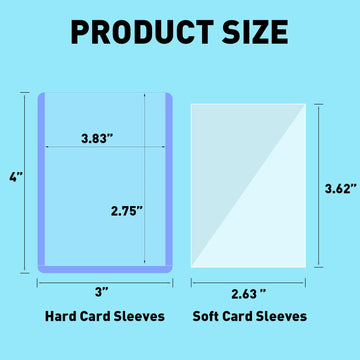 200 55pt Card Sleeves Hard Plastic (100 Hard Sleeves+100 Soft Sleeves)
