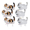 6Pcs Walking Cat Balloons, Animal Foil Mylar Balloon Kids Birthday Party Pet Theme Decorations, Farm Birthday Decorations for Cats Theme Party