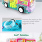 Miracland Transparent Mechanical Gear Bus - Electronic Vehicle With Universal Wheels, Lights, and Music - STEM Concept Racer Car Toy