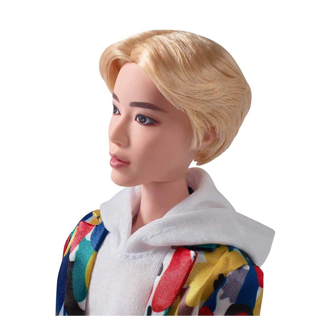 Mattel BTS 11-in Jin Fashion Doll, Based on Bangtan Boys Global Boy Band, Highly Articulated Figure, Toy for Boys and Girls Age 6 and Up.