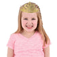 Disney Princess Glitter Paper Tiaras - 3.5" x 6.2" (Pack of 8) - Gold Paper Royalty Crown Accessory, Perfect for Kids Parties and Dress Up Fun