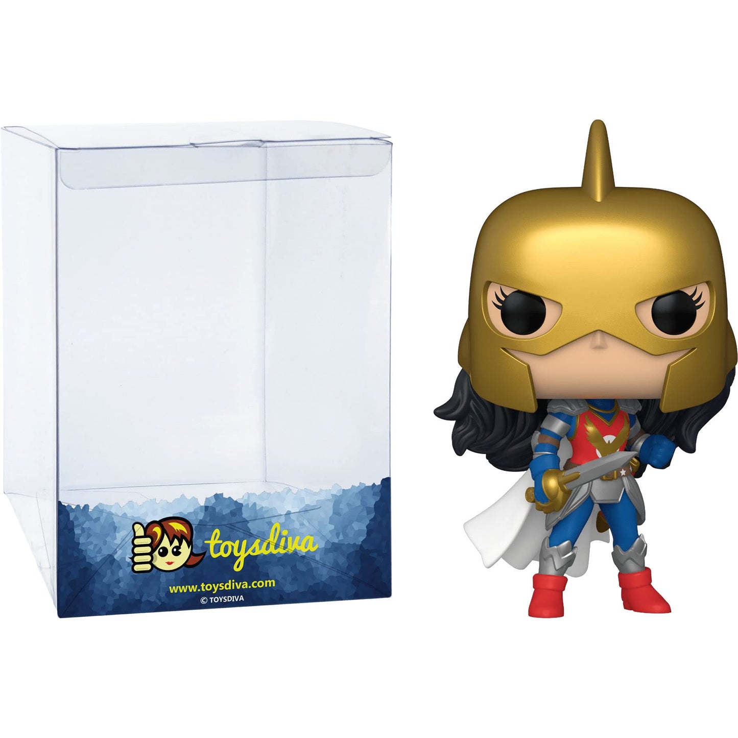 Wonder W o m a n (Flashpoint): P o p ! Heroes Vinyl Figurine Bundle with 1 Compatible 'ToysDiva' Graphic Protector (431-54994 - B)