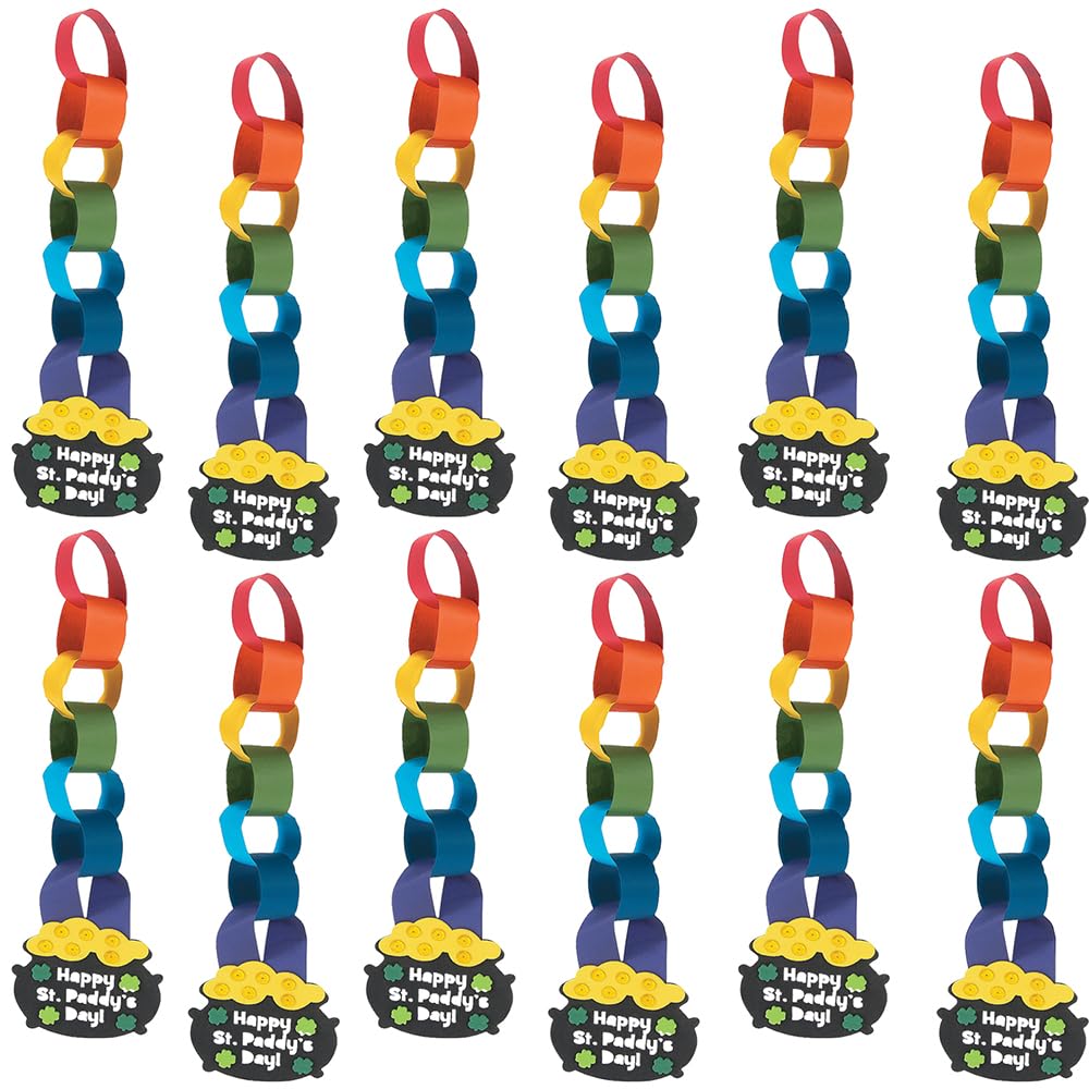 St. Patrick's Rainbow Paper Chain Ck-12 - Crafts for Kids and Fun Home Activities