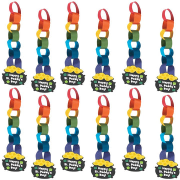 St. Patrick's Rainbow Paper Chain Ck-12 - Crafts for Kids and Fun Home Activities