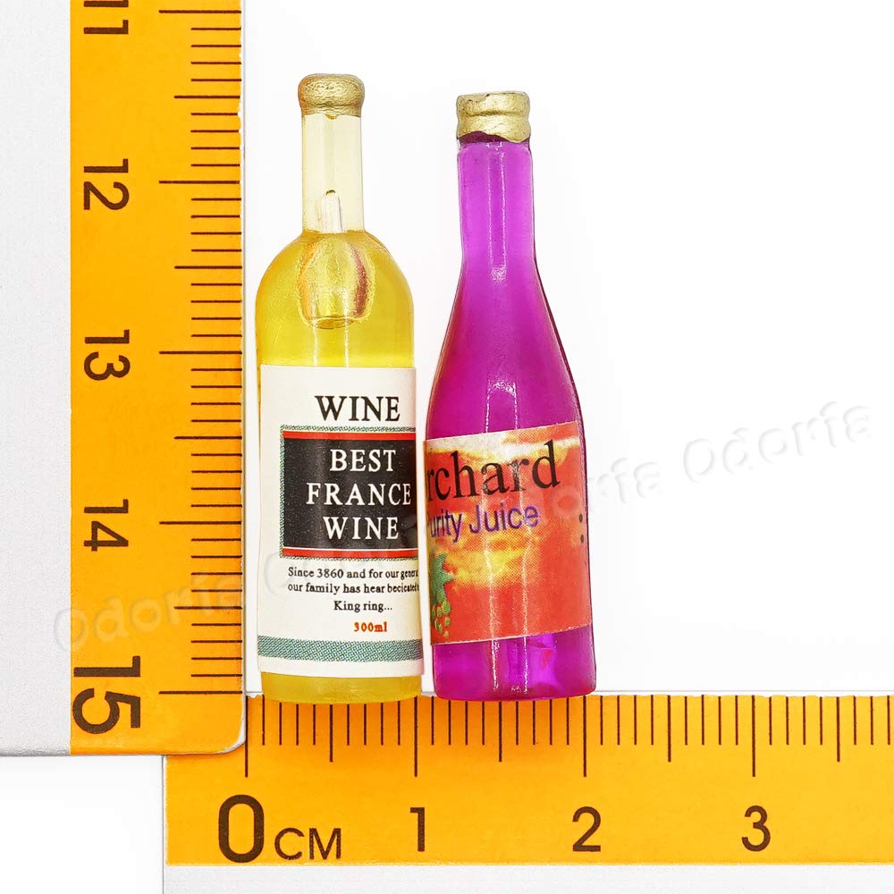 Odoria 1/12 Miniature Wine Bottles 6Pcs Dollhouse Decoration Accessories
