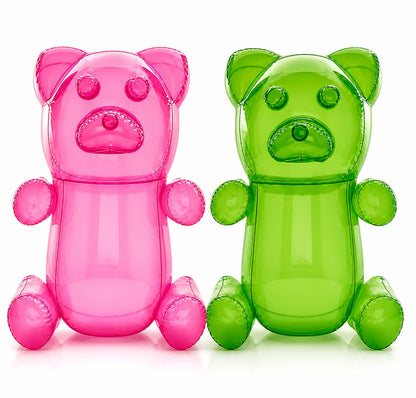 4E's Novelty Huge 3ft Inflatable Gummy Bears - 2 Pack 36" Giant Inflatable Gummy Bear Party Decor Party Pool Toys for Kids, for Candyland Birthday