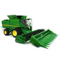 TOMY Big Farm John Deere S690 Combine - 1:16 Scale - Includes Corn and Draper Head Attachments - Farm Toys with Realistic Lights and Sounds - Ages 3