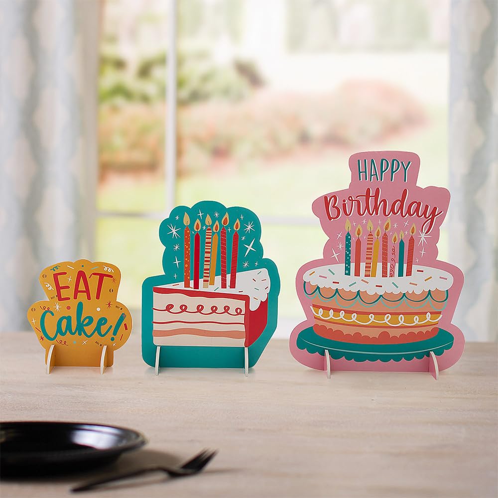 Fun Express Eat Cake Centerpieces - 3 Pc