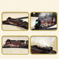 Electric Train Toy with Smokes,Lights and Sound,Train Set for Under Christmas Tree, Locomotive Train Model with Track, Gifts for Train Lovers (Black)