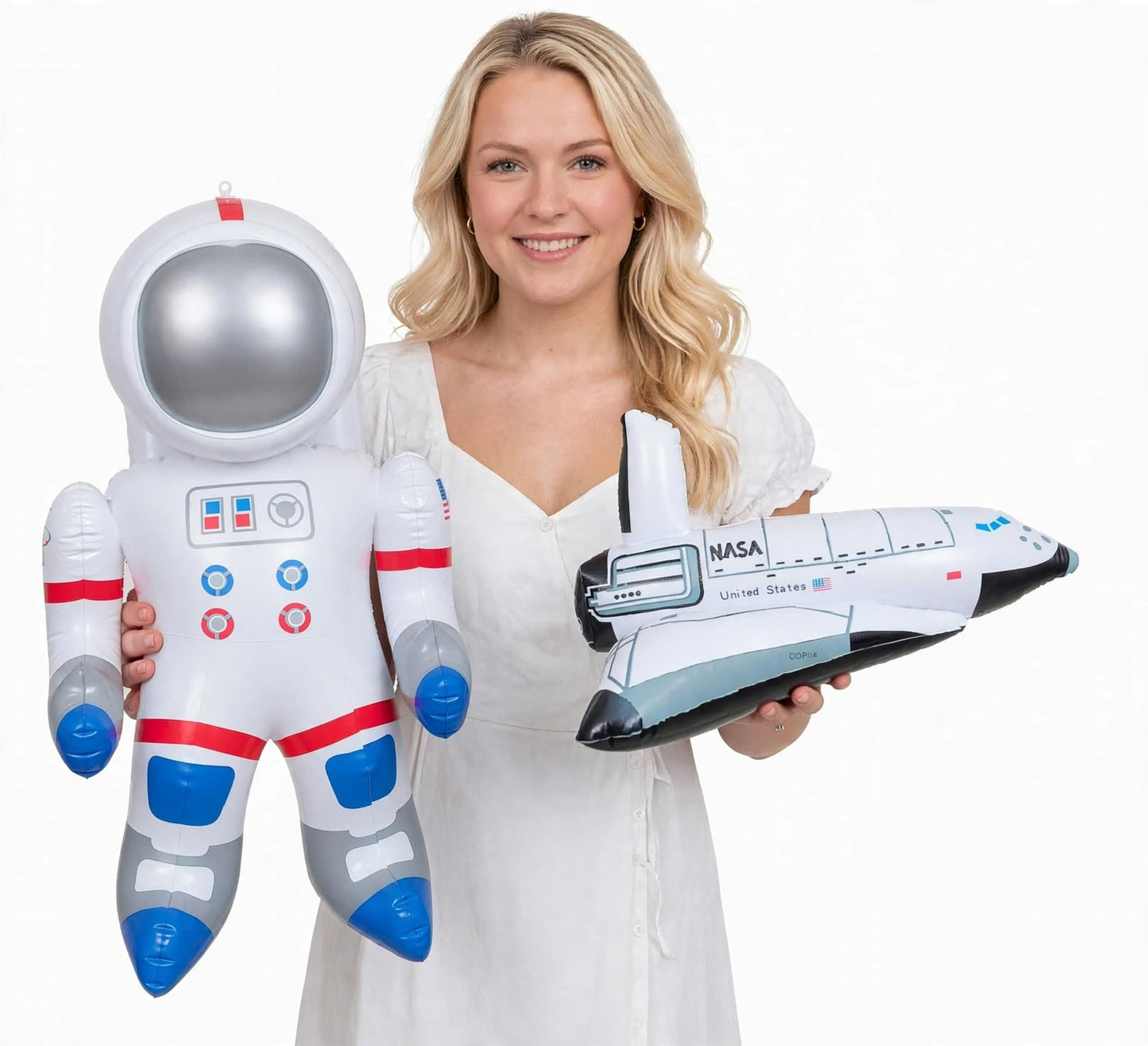Outer Space Mission Inflatable Astronaut & Space Shuttle (Set of 2)
