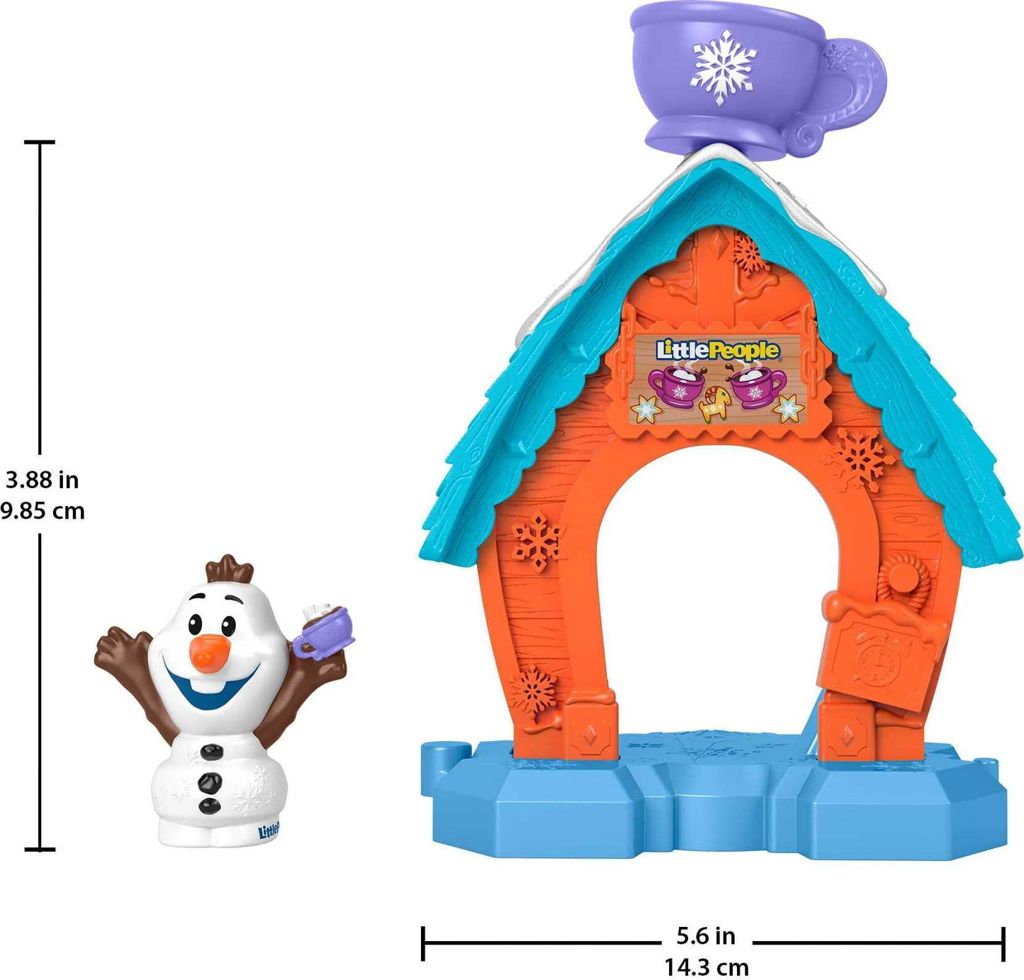 Fisher-Price Little People Toddler Toy Disney Frozen Olaf’s Cocoa Café Playset with Figure for Preschool Pretend Play Kids Ages 18+ Months