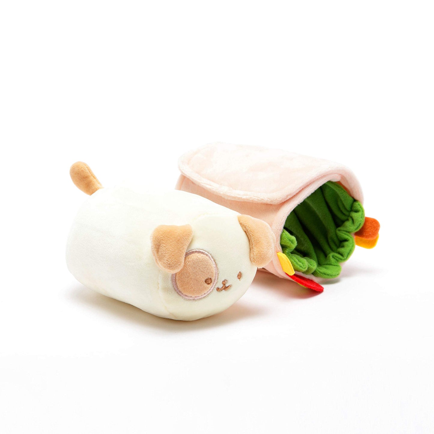 Anirollz Burrito Puppiroll Plush Pillow, Kawaii Puppy Dog, 6"